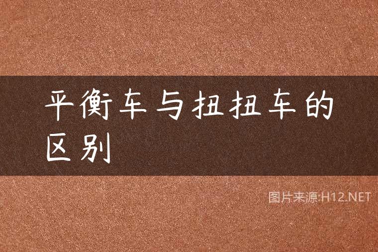 平衡车与扭扭车的区别