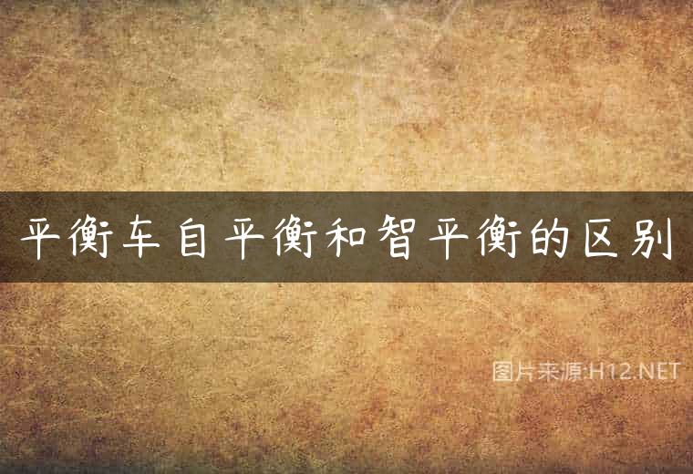 平衡车自平衡和智平衡的区别