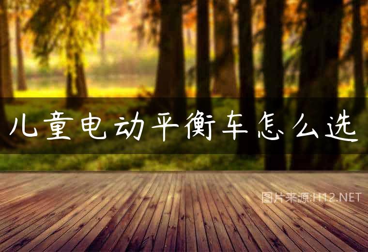 儿童电动平衡车怎么选