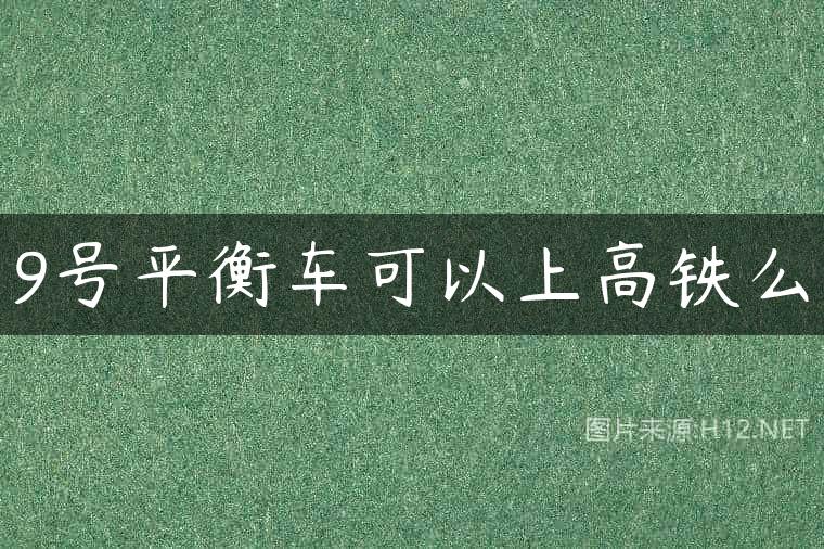 9号平衡车可以上高铁么