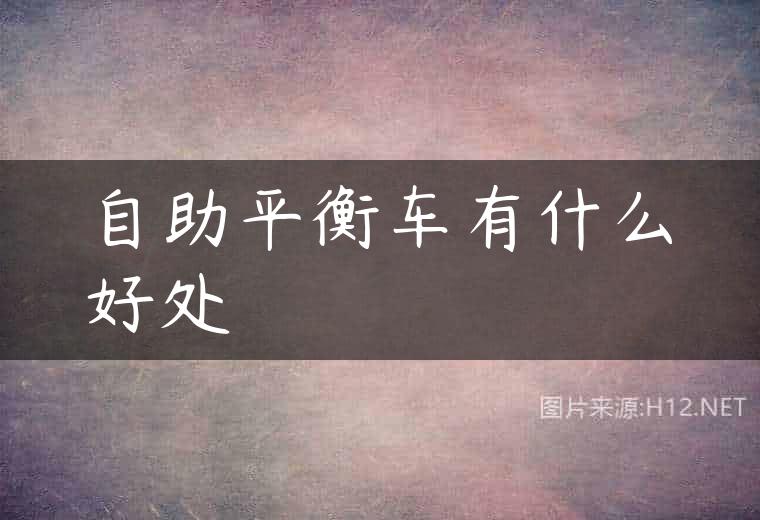自助平衡车有什么好处