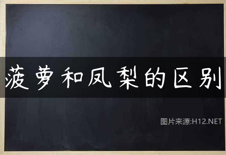 菠萝和凤梨的区别