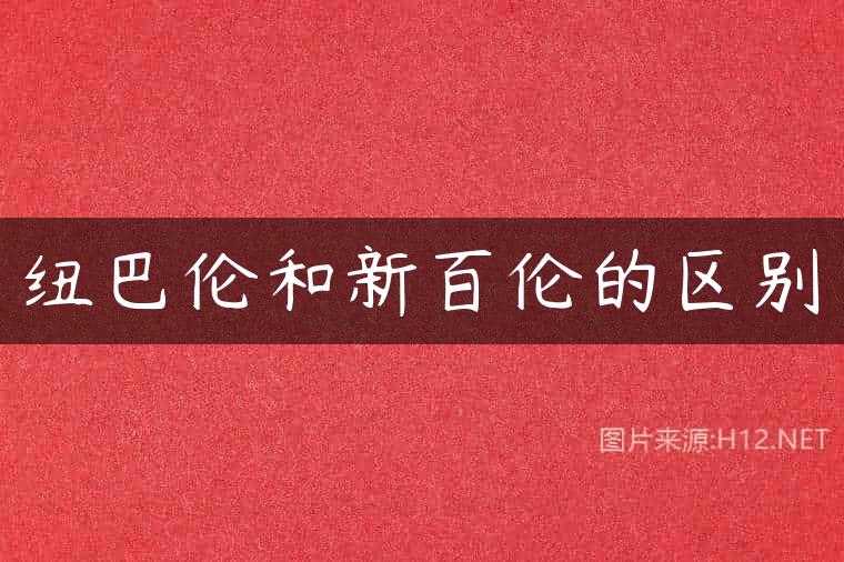 纽巴伦和新百伦的区别