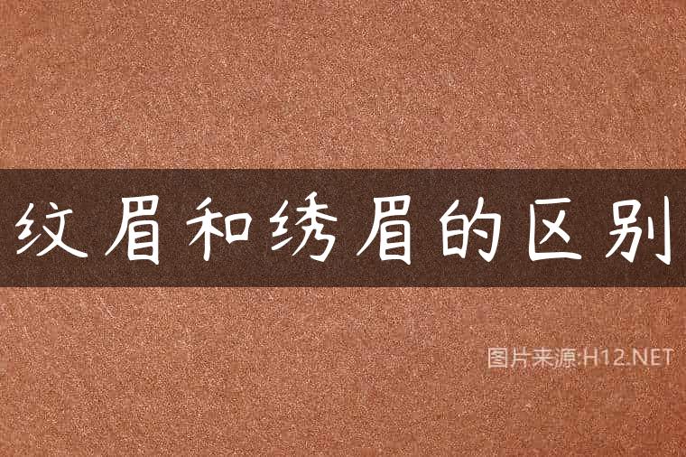 纹眉和绣眉的区别