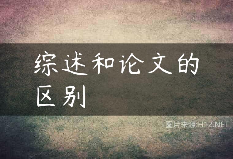 综述和论文的区别