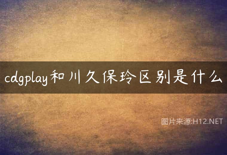 cdgplay和川久保玲区别是什么