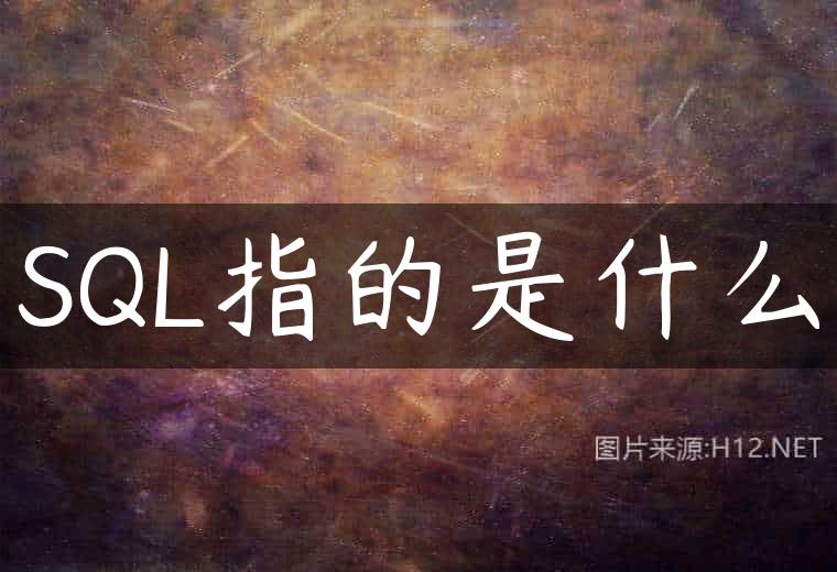SQL指的是什么