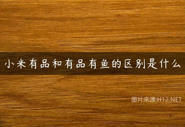 小米有品和有品有鱼的区别是什么