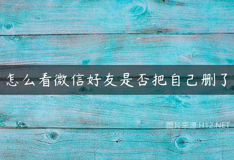怎么看微信好友是否把自己删了