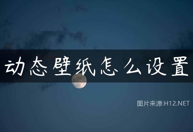 动态壁纸怎么设置