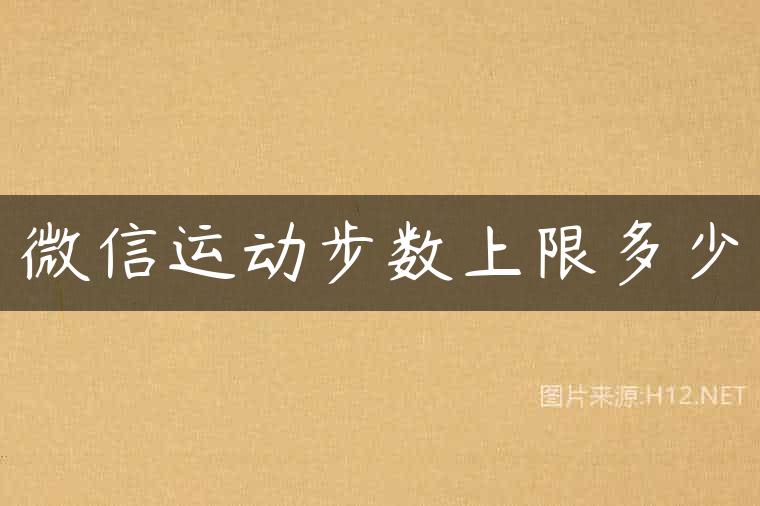 微信运动步数上限多少