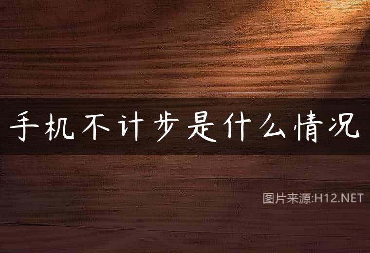手机不计步是什么情况