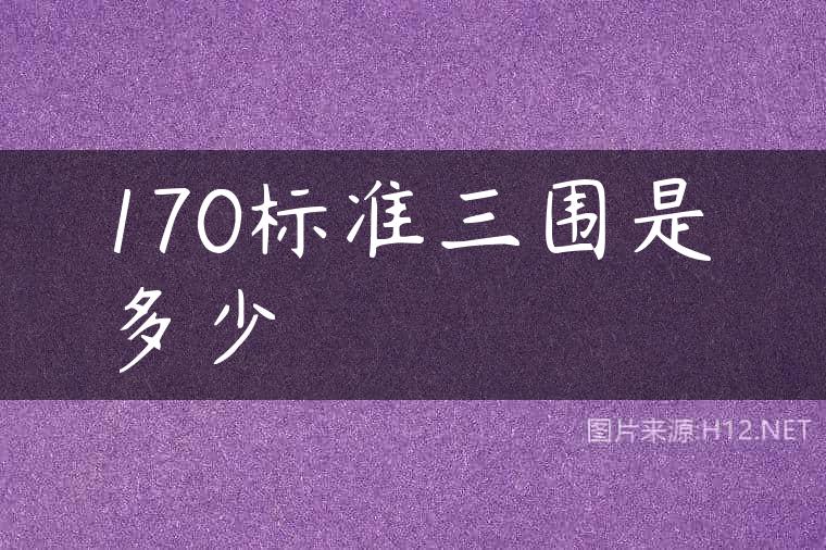170标准三围是多少