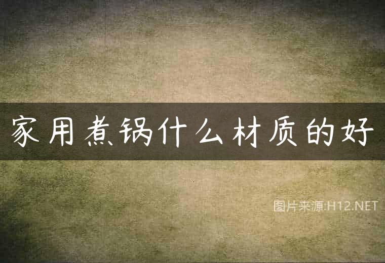 家用煮锅什么材质的好