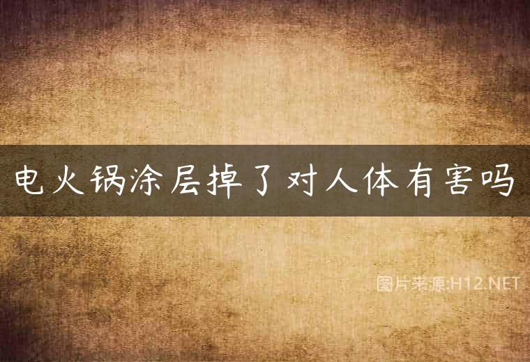 电火锅涂层掉了对人体有害吗