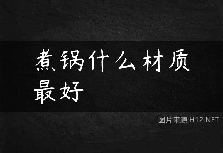 煮锅什么材质最好