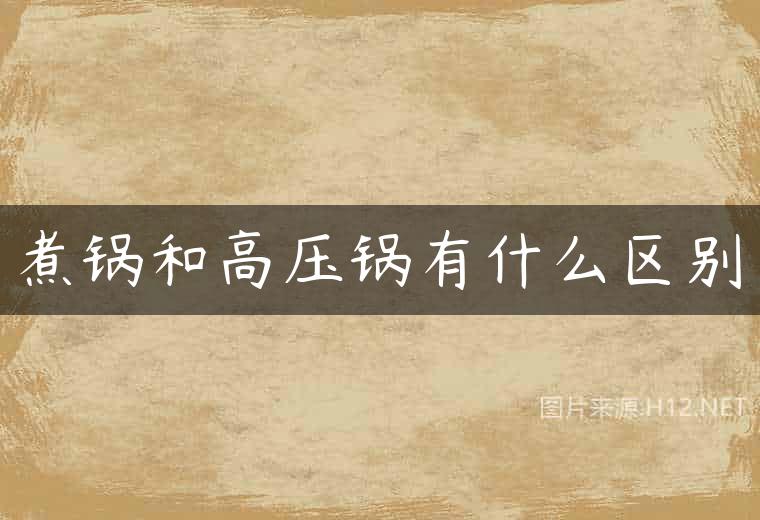 煮锅和高压锅有什么区别