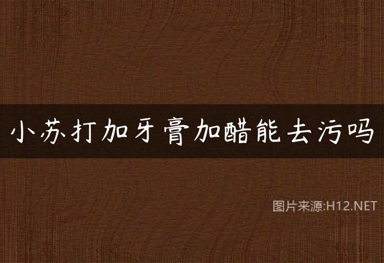 小苏打加牙膏加醋能去污吗