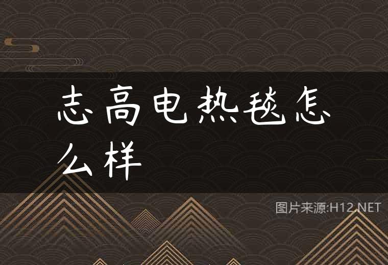 志高电热毯怎么样