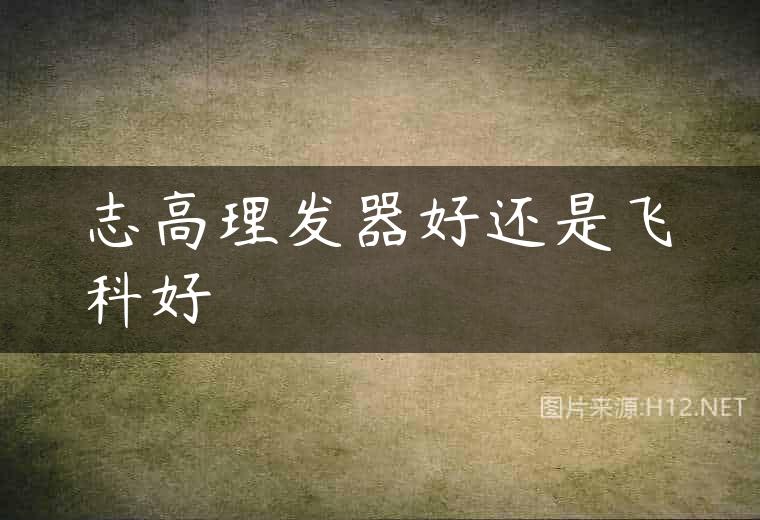 志高理发器好还是飞科好