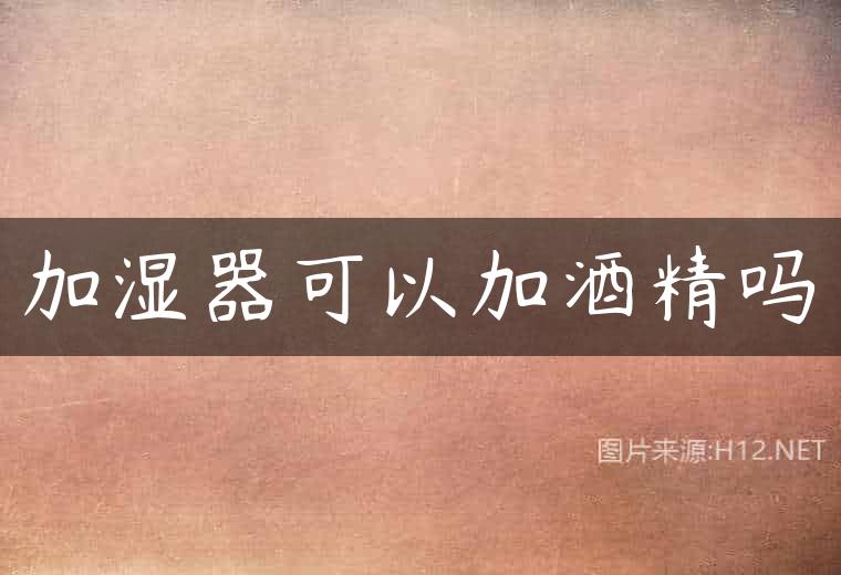 加湿器可以加酒精吗