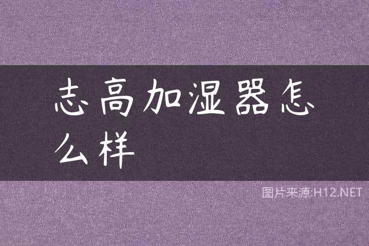 志高加湿器怎么样