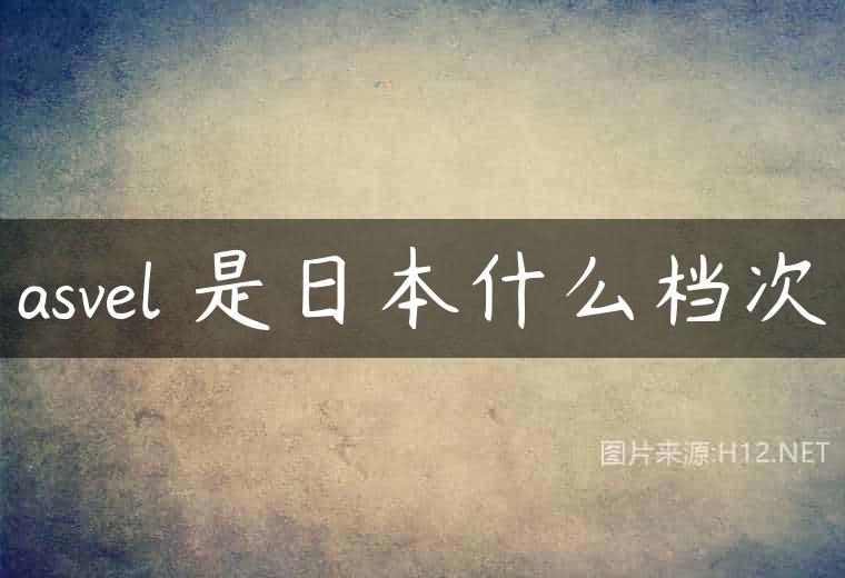 asvel 是日本什么档次