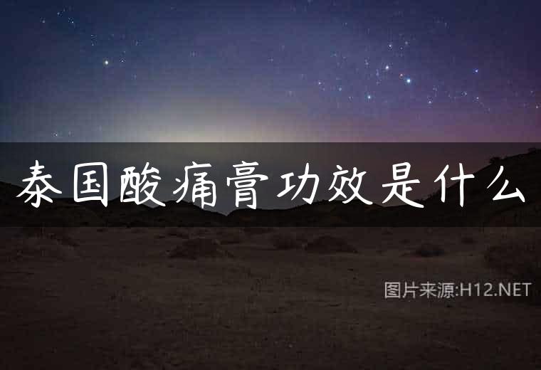 泰国酸痛膏功效是什么