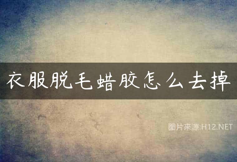 衣服脱毛蜡胶怎么去掉