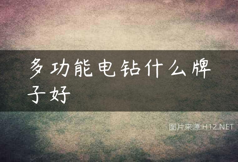 多功能电钻什么牌子好