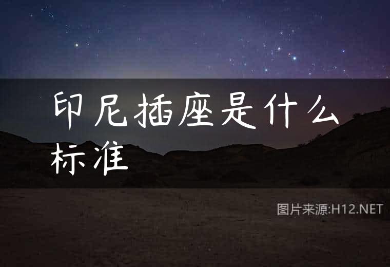 印尼插座是什么标准