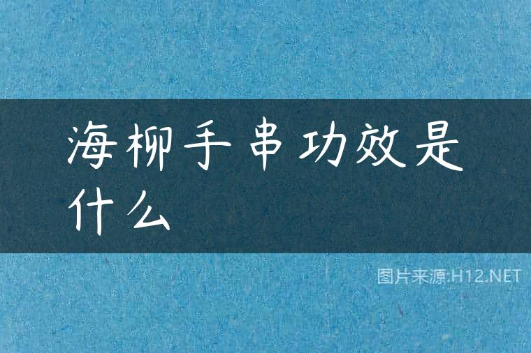 海柳手串功效是什么