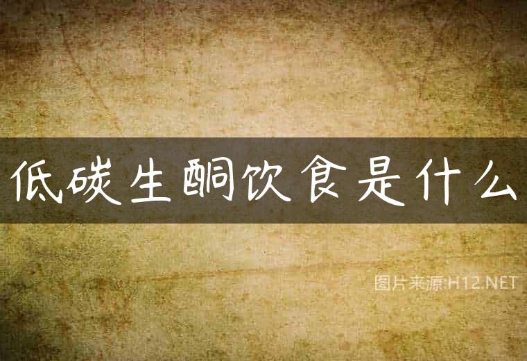 低碳生酮饮食是什么