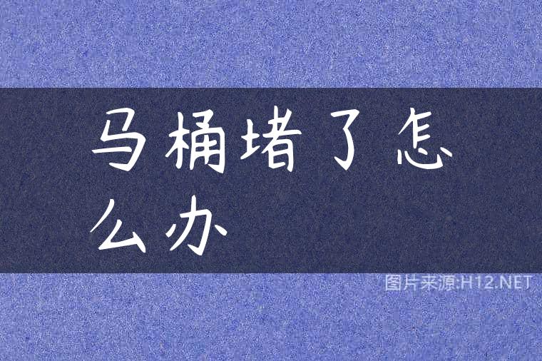 马桶堵了怎么办