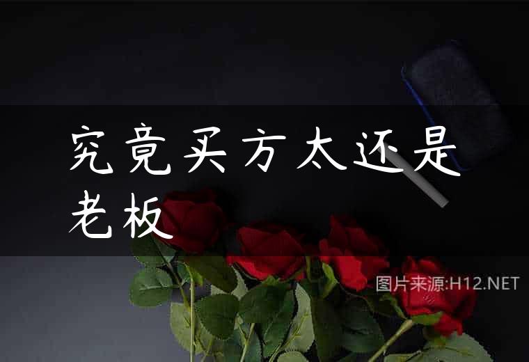 究竟买方太还是老板