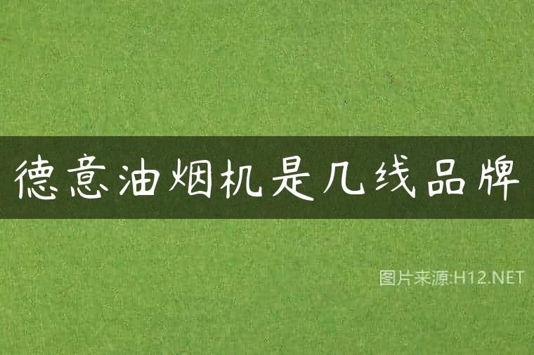 德意油烟机是几线品牌