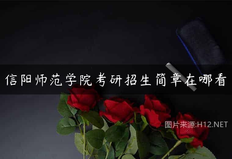 信阳师范学院考研招生简章在哪看