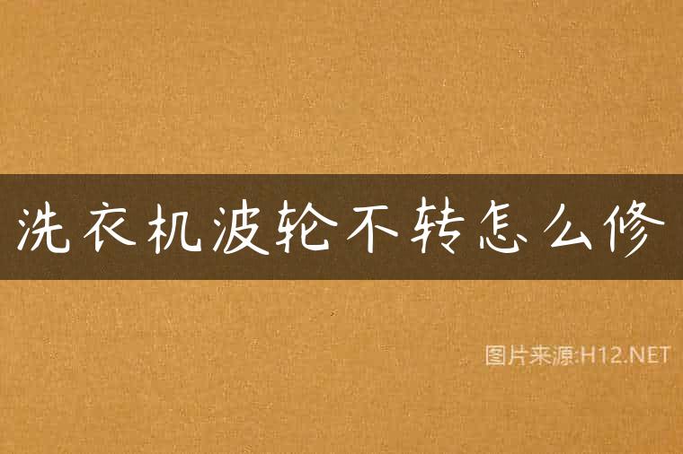 洗衣机波轮不转怎么修