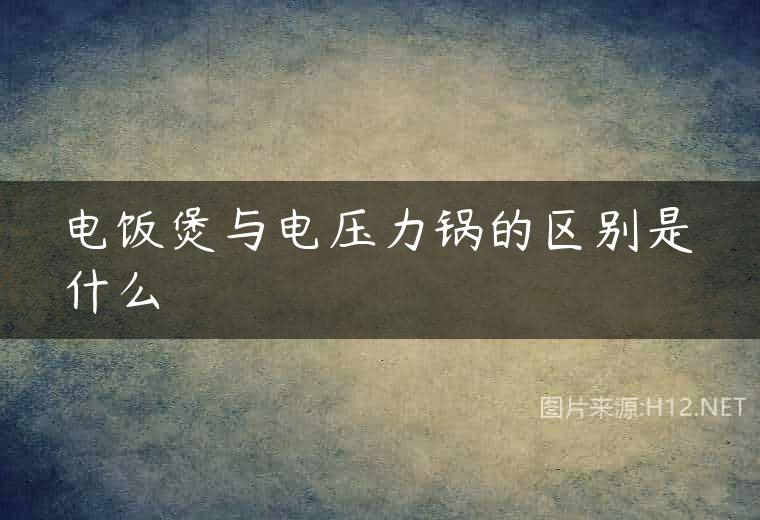电饭煲与电压力锅的区别是什么