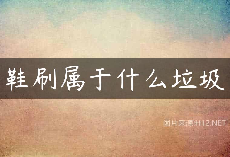 鞋刷属于什么垃圾