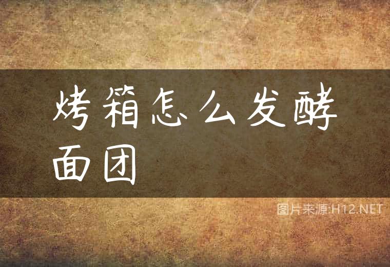 烤箱怎么发酵面团