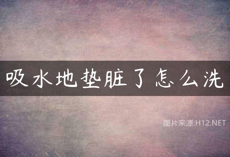 吸水地垫脏了怎么洗