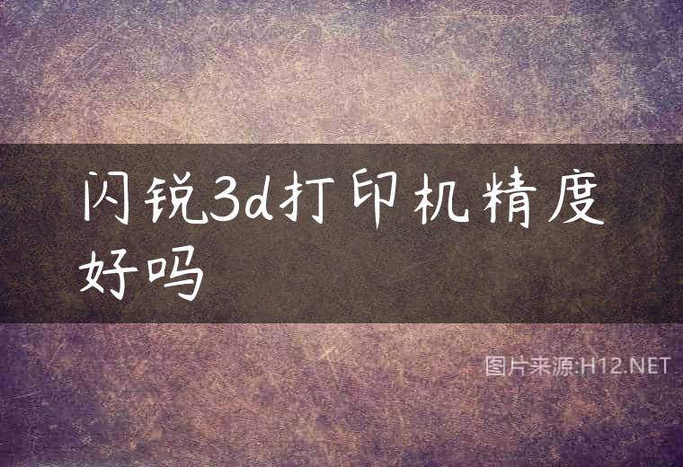 闪锐3d打印机精度好吗