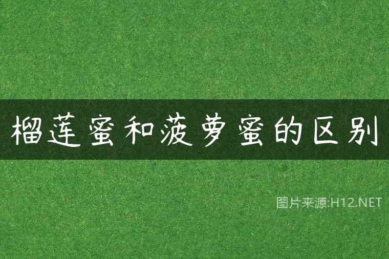 榴莲蜜和菠萝蜜的区别