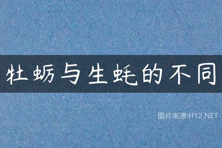 牡蛎与生蚝的不同