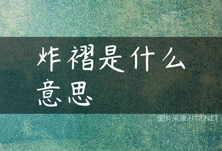 炸褶是什么意思