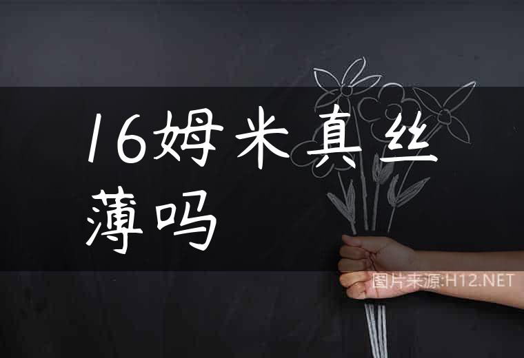 16姆米真丝薄吗