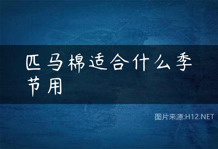 匹马棉适合什么季节用