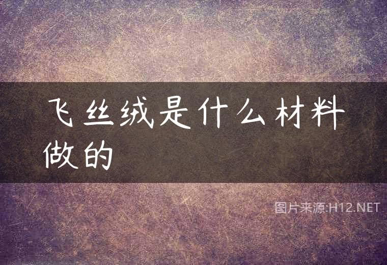 飞丝绒是什么材料做的