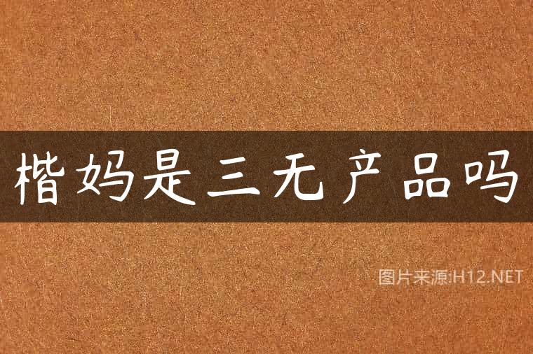 楷妈是三无产品吗